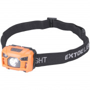 Челник Extol 100lm, акумулаторна, USB, 3W LED оранжев Orange