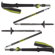 Туристически щеки Black Diamond Distance Plus FLZ 125 cm черен/жълт