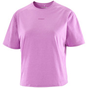 Дамска тениска Salomon Trackline SS Tee розов Iris Orchid
