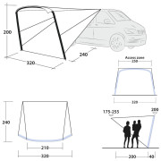 Надуваем навес Outwell Touring Canopy Air