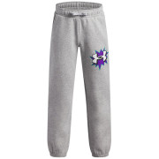 Детски панталони Under Armour UA B Rival FLC Graphics Jgr Mod Gray Light Heather сив/бял Mod Gray Light Heather / / White