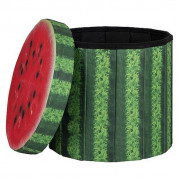 Табуретка Bo-Camp Ottoman Round зелен WatermelonGreen/Red
