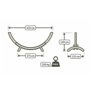 Стойка за хамак La Siesta Maera Eucalyptus (do 200 kg)
