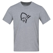 Мъжка тениска Norrona 29 cotton viking T-shirt сив Grey Melange/Caviar Black