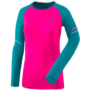 Дамска тениска Dynafit Alpine Pro W L/S Tee розов/син Ocean Pink Glo