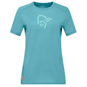Дамска тениска Norrona femund equaliser merino T-shirt светло син Brittany Blue