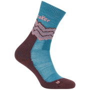 Дамски чорапи Icebreaker Women Merino Hike+ Medium Crew Across the Peaks син Topa/Jav/Aci Pi