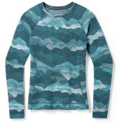 Дамска функционална блуза Smartwool W Classic Thermal Merino BL Crew Boxed 2023 син Twilight Blue Mtn Scape