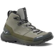 Мъжки туристически обувки Salewa Puez Leather Mid Ptx M каки Shadow/Dark Olive