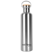 Термобутилка от неръждаема стомана Tatonka Hot + Cold Stuff Bamboo Lid 1000 сребърен