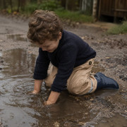 Детски непромокаем панталон DucKsday Rainpants Londen/sand