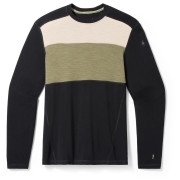 Функционална мъжка тениска  Smartwool M Classic Thermal Mrn Bl Colorbl Crew B черен Black-Winter Moss