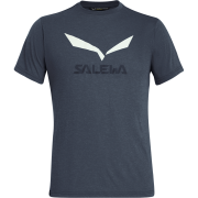 Мъжка тениска Salewa Solidlogo Dri-Rel M S/S Tee тъмно син OmbreBlueMelange