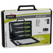 Ножове за грил Cattara Комплект ножове за барбекю 4+1+1 черен