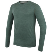 Мъжка тениска MOOA MerinoSilk 160 long зелен green melange