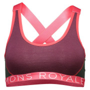 Сутиен Mons Royale Stella X-Back Bra (2020) лилав Burgundy/ForestGreen