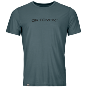 Функционална мъжка тениска Ortovox 150 Cool Brand Ts M сив/черен Dark Arctic Grey