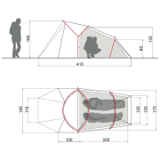 Ултралека палатка за 2 души Vaude Ultralight Chapel XT 2P