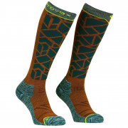 Мъжки 3/4 чорапи Ortovox Ski Tour Comp Long Socks M оранжев/сив