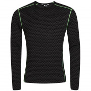 Функционална мъжка тениска  Zulu Merino 240 Long черен/зелен