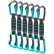 Примки с карабинери Skylotec Lime Set Nylon PRO - 6 PACK сив/зелен Anthracite/Acquamarine