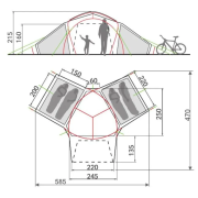 Семейна палатка за 4 души Vaude Badawi 4P