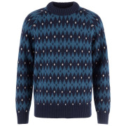 Мъжки пуловер Fjällräven Övik Jacquard Knit M син Dark Navy-Indigo Blue