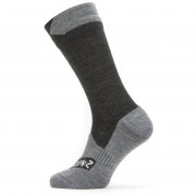Водоустойчиви чорапи SealSkinz WP All Weather Mid Length черен/сив Black/GreyMarl