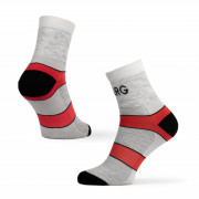 Дамски чорапи Warg Trail MID Wool сив/червен SvSedaCernoRedCerna