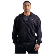 Функционален мъжки суитшърт Nebbia Zipper Hoodie with Embroidery Primal черен BLACK