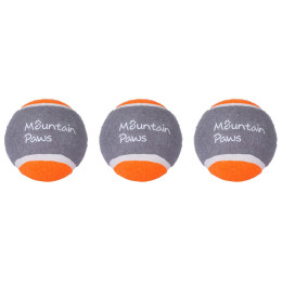 Играчка за куче Mountain Paws Dog Tennis Balls, 3 Pack оранжев/сив Oarnge
