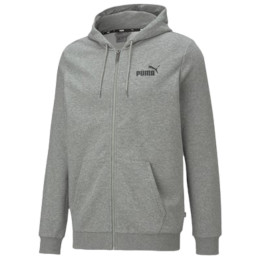 Мъжки суитшърт Puma ESS Small Logo FZ Hoodie TR сив/бял gray