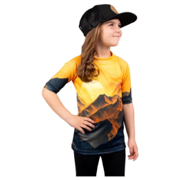 Детска функционална тениска Drexiss All Sunset Yellow Coolmax жълт/черен