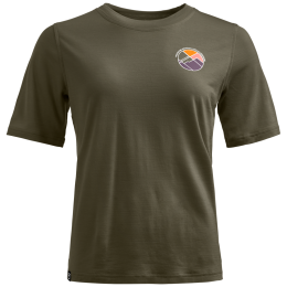 Дамска тениска Ortovox 140 Cool Round Landscape T-shirt тъмно зелен Dark Wild Herbs