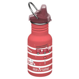 Детска бутилка Klean Kanteen Kid Classic Narrow 12oz (w/ Kid Sippy Cap) червен Fire Trucks