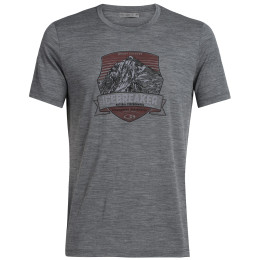 Мъжка тениска Icebreaker Mens Tech Lite SS Crewe Everest Crest сив GritstoneHthr