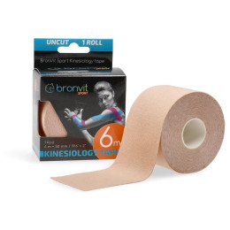 Кинезио тейп лента BronVit Sport Kinesio Tape classic 5 cm x 6m