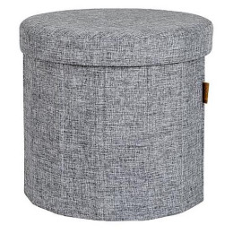 Табуретка Bo-Camp Ottoman Round Bromley сив BromleyGray