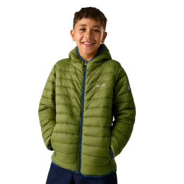 Детско зимно яке Regatta Junior Hooded Marizion Golden Cypress каки Golden Cypress/Aviator Blue