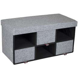 Табуретка Bo-Camp Barnet Ottoman сив Grey