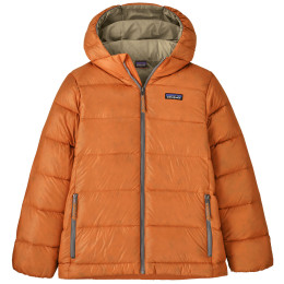 Детско яке Patagonia K's Hi-Loft Down Sweater Hoody - Marigold оранжев Marigold