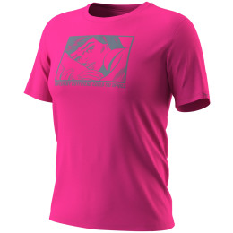 Дамска тениска Dynafit Graphic Co T-Shirt W розов 6551 - flamingo/BOYFRIEND