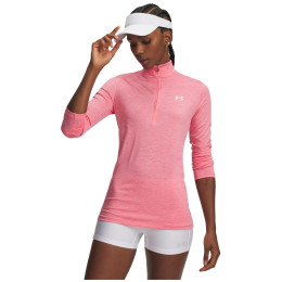 Дамска функционална блуза Under Armour Tech 1/2 Zip- Twist розов Pink