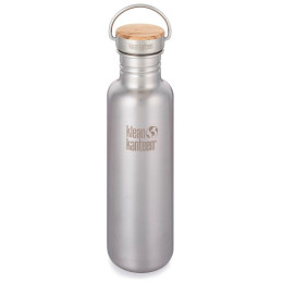 Бутилка от неръждаема стомана Klean Kanteen Reflect w/Bamboo Cap 800 ml сив brushed stainless 