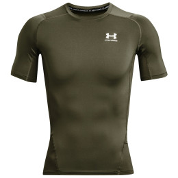 Функционална мъжка тениска  Under Armour HG Armour Comp SS тъмно зелен MarineODGreen/White