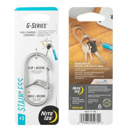 Помощен карабинер Nite Ize G-series #3 сребърен Stříbrná