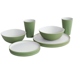 Комплект прибори Outwell Gala 2 Person Dinner Set зелен Shadow Green