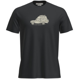 Функционална мъжка тениска  Icebreaker M Mer 150 Tech Lite SS Tee Cosy Camper черен Black