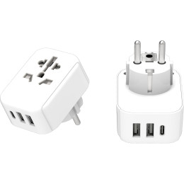 Адаптор LifeVenture World to Europe Travel Adaptor + USB