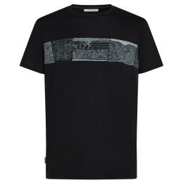 Мъжка тениска Icebreaker Men Merino 150 Tech Lite SS Tee Elevation Line черен Black